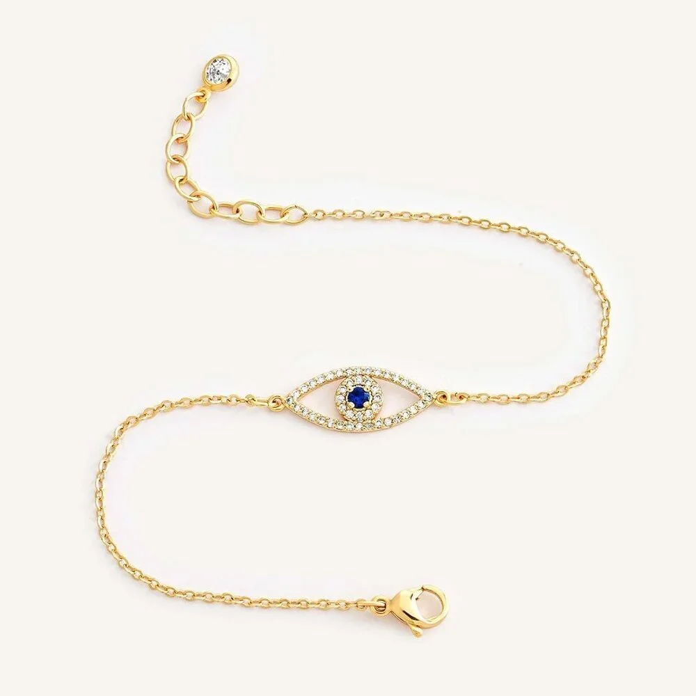 Women's 14K Gold Plated Dainty Chain Simple Jewellery Cute Handmade Bracelet